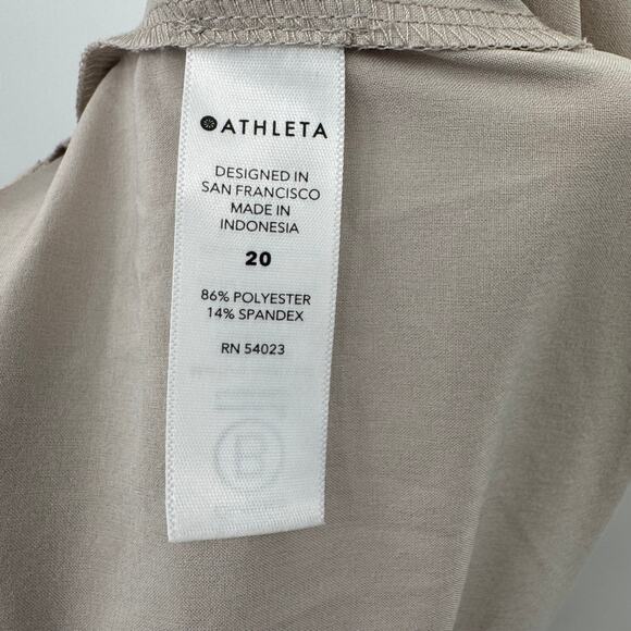 Athleta Skyline shorts II women's 20 paperbag belted high rise athleisure beige - Picture 10 of 11
